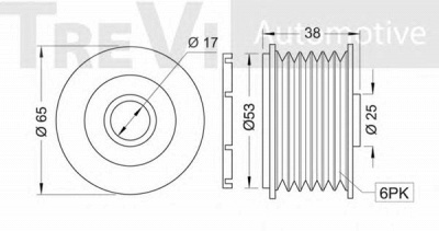 TREVI AUTOMOTIVE ap1051 -  Механизм свободного хода генератора